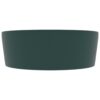 Luxury Wash Basin with Overflow Matt Dark Green 36x13 cm Ceramic