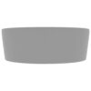 Luxury Wash Basin with Overflow Matt Light Grey 36x13 cm Ceramic