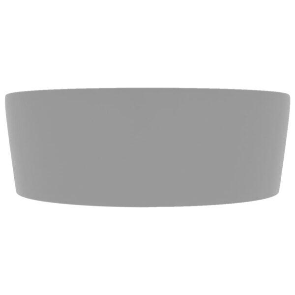 Luxury Wash Basin with Overflow Matt Light Grey 36x13 cm Ceramic