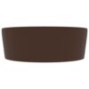 Luxury Wash Basin with Overflow Matt Dark Brown 36x13 cm Ceramic