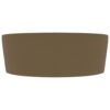 Luxury Wash Basin with Overflow Matt Cream 36x13 cm Ceramic