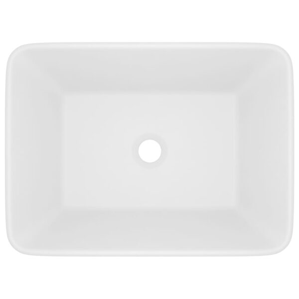 Luxury Wash Basin Matt White 41x30x12 cm Ceramic