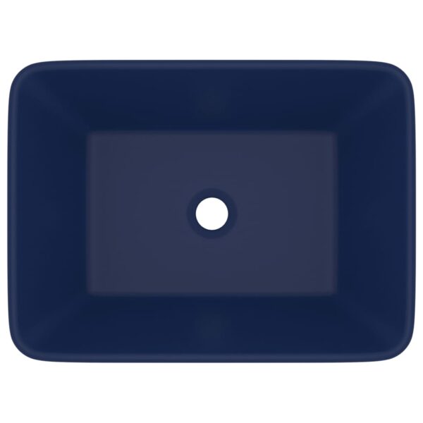 Luxury Wash Basin Matt Dark Blue 41x30x12 cm Ceramic