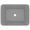Luxury Wash Basin Matt Light Grey 41x30x12 cm Ceramic