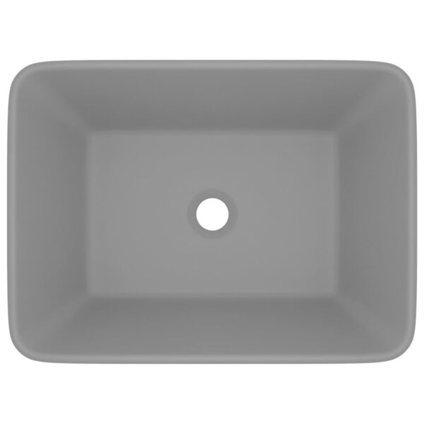 Luxury Wash Basin Matt Light Grey 41x30x12 cm Ceramic