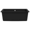 Kitchen Sink with Overflow Hole Black Granite