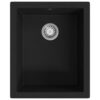 Kitchen Sink with Overflow Hole Black Granite