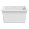 Kitchen Sink with Overflow Hole White Granite