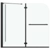 Bi-Folding Shower Enclosure ESG 120x68x130 cm Black