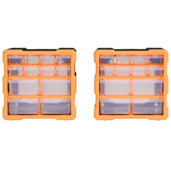 Multi-drawer Organisers with 12 Drawers 2 pcs 26.5x16x26 cm