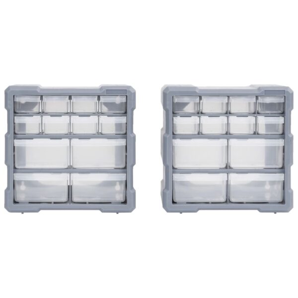 Multi-drawer Organisers with 12 Drawers 2 pcs 26.5x16x26 cm