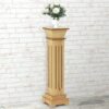 Classic Square Pillar Plant Stand Light Wood 17x17x66 cm MDF