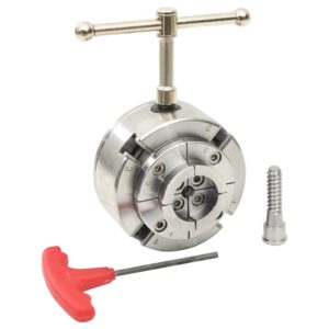 4 Jaw Wood Chuck with M33 Connection Steel Silver 96 mm
