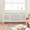 MDF Radiator Cover White 205 cm