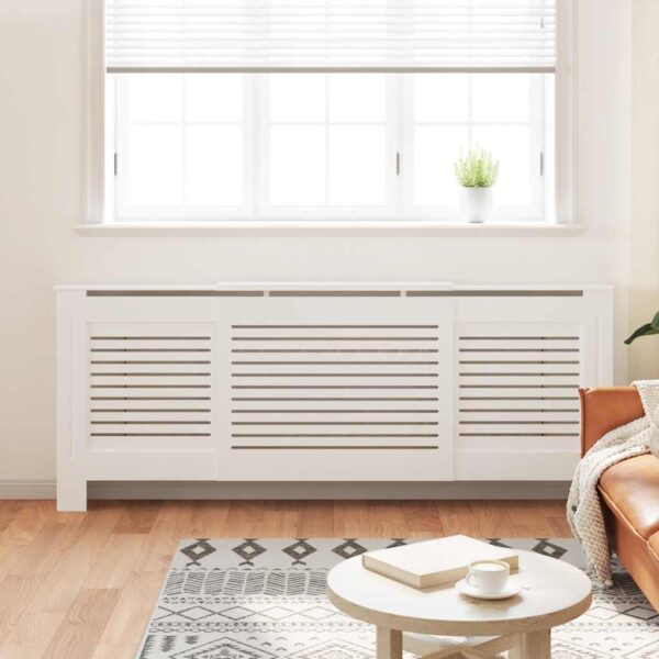 MDF Radiator Cover White 205 cm
