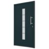 Front Door Aluminium and PVC Anthracite 100x210 cm