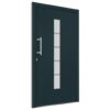 Front Door Aluminium and PVC Anthracite 100x200 cm