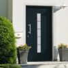 Front Door Aluminium and PVC Anthracite 100x200 cm