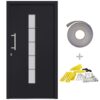 Front Door Aluminium and PVC Anthracite 110x210 cm