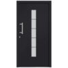 Front Door Aluminium and PVC Anthracite 110x210 cm