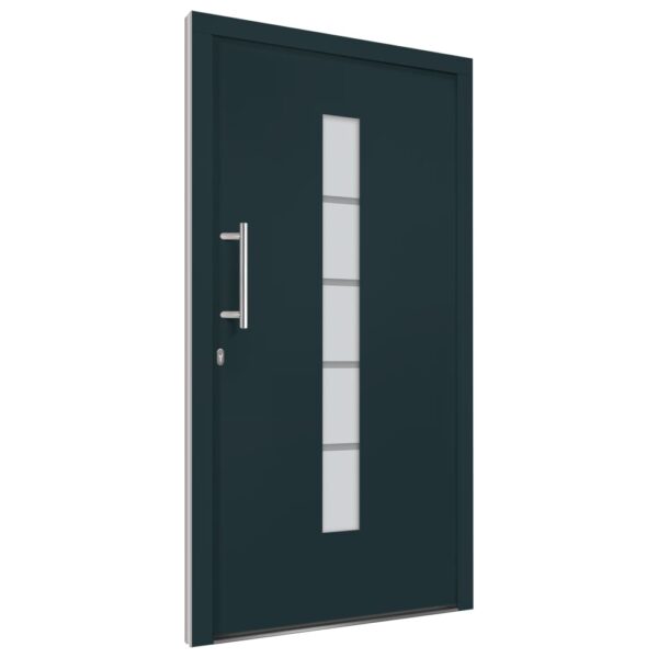 Front Door Aluminium and PVC Anthracite 110x210 cm