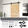 Sliding Door with Hardware Set 90x210 cm Solid Pine Wood