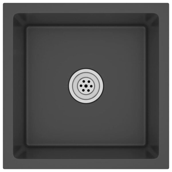 Handmade Kitchen Sink Black Stainless Steel