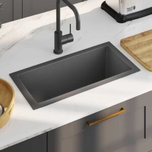Handmade Kitchen Sink Black Stainless Steel