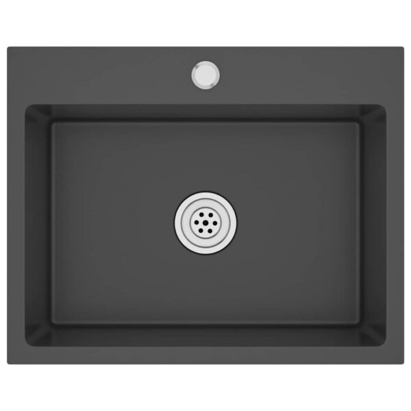 Handmade Kitchen Sink Black Stainless Steel