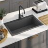 Handmade Kitchen Sink Black Stainless Steel