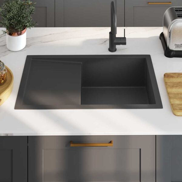 Handmade Kitchen Sink Black Stainless Steel