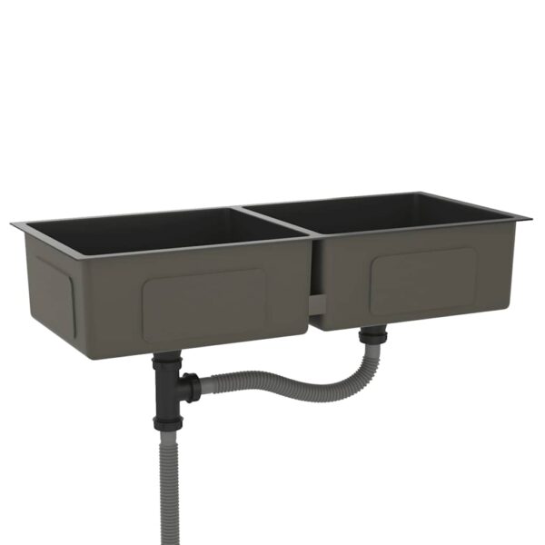 Handmade Kitchen Sink Black Stainless Steel