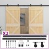 Sliding Door with Hardware Set 100x210 cm Solid Pine Wood