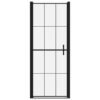 Shower Door Tempered Glass 91x195 cm Black
