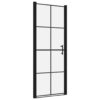 Shower Doors Tempered Glass 81x195 cm Black