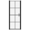 Shower Doors Tempered Glass 81x195 cm Black