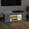 TV Cabinet with LED Lights Concrete Grey 90x39x30 cm