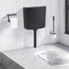 Toilet Cistern with Bottom Water Inlet 3/6 L Black