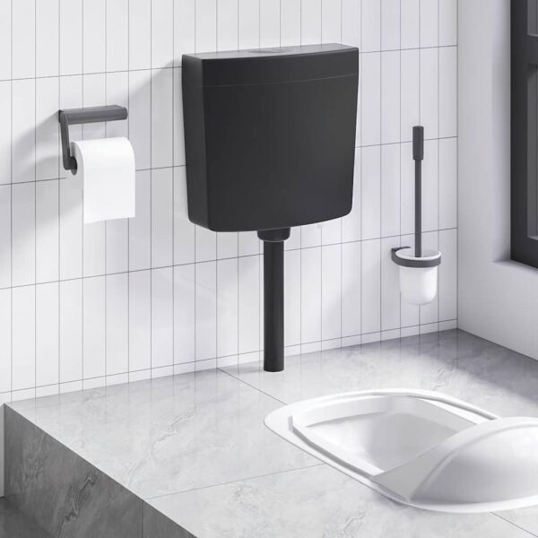 Toilet Cistern with Bottom Water Inlet 3/6 L Black