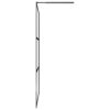 Walk-in Shower Wall with Clear ESG Glass Black 100x195 cm