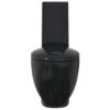 WC Ceramic Toilet Bathroom Round Toilet Bottom Water Flow Black