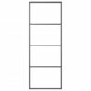 Sliding Door Aluminium and ESG Glass 76x205 cm Black