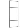 Sliding Door Aluminium and ESG Glass 76x205 cm Black