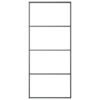 Sliding Door Aluminium and ESG Glass 90x205 cm Black