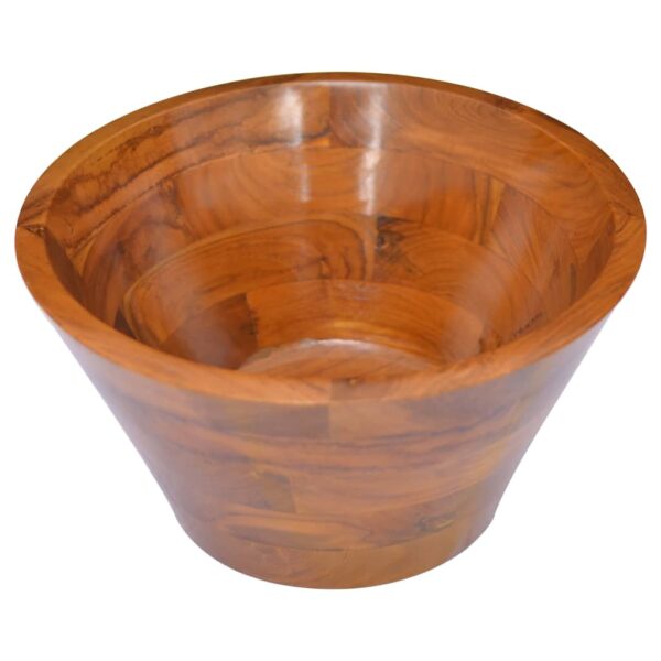 Basin Solid Teak Wood Î¦40x20 cm
