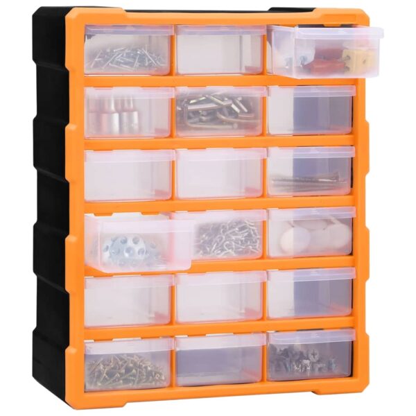 Multi-drawer Organiser with 18 Middle Drawers 38x16x47 cm