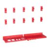 80 Piece Storage Bin Kit with Wall Panels Red and Black