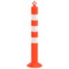 Traffic Control Bollards 10 pcs with Chain 75 cm PE