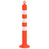 Traffic Control Bollards 10 pcs with Chain 75 cm PE