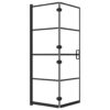 Folding Shower Enclosure ESG 100x140 cm Black